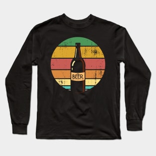 Beer - Bottle Beer Vintage Sunset Long Sleeve T-Shirt